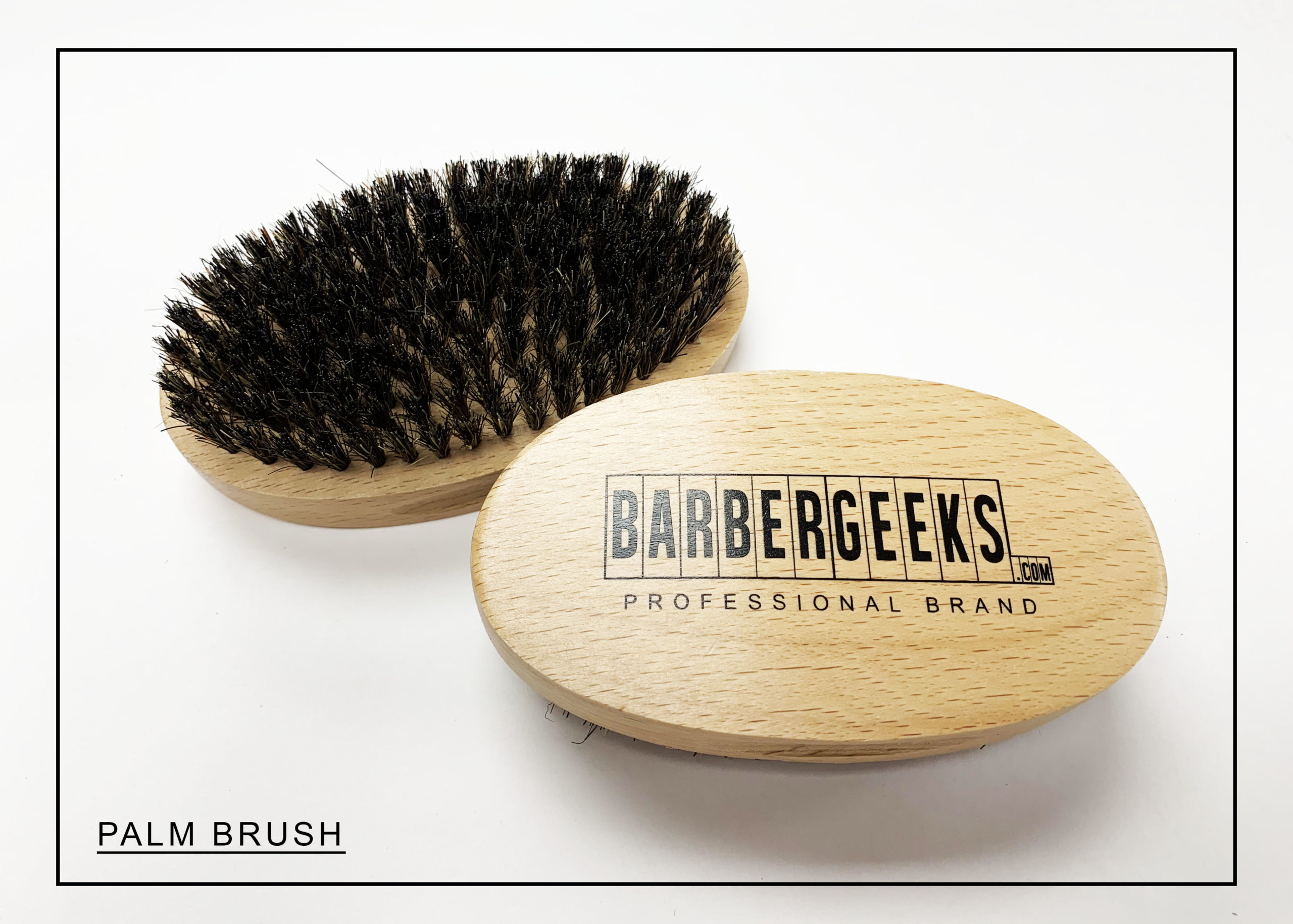 Palms Barber Fade Brush - Soft Natural Fiber and Wooden Handle
